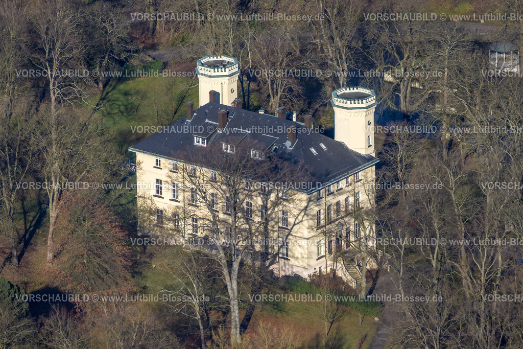 Luenen230203925 | Luftbild, Schloss Schwansbell, Horstmar, Lünen, Ruhrgebiet, Nordrhein-Westfalen, Deutschland
