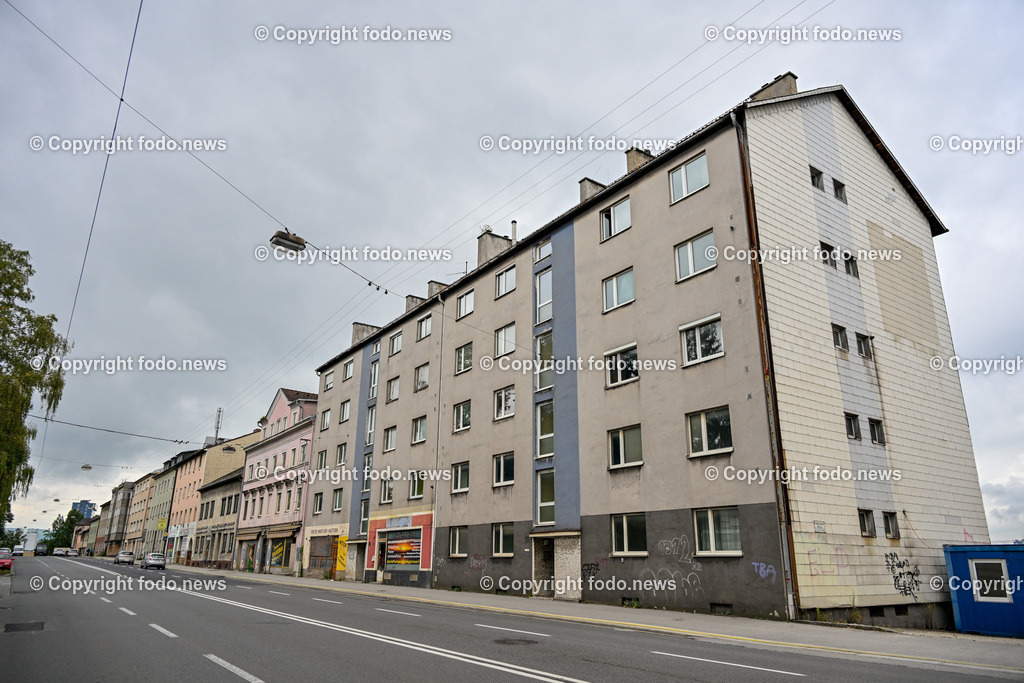 Linz_ Waldeggstrasse_ Abbruchhaeuser_ 23.09.2023-5 | 23.09.2023, Linz, AUT, Waldeggstrasse, im Bild  Abbruchhaeuser fuer Westring