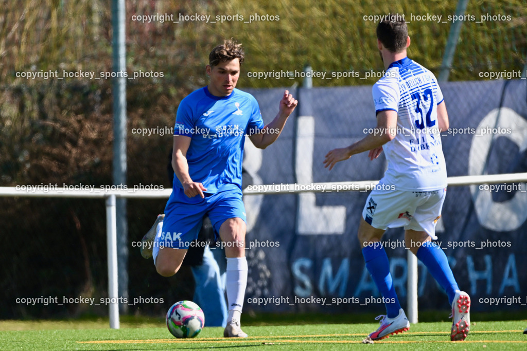 SAK vs. Dellach Gail | #24 Luka Gajic SAK, #32 Martin Jantschgi Dellach Gail, SAK vs. Dellach Gail, SAK vs. Dellach Gail am 22.03.2025 in Klagenfurt (Sportpark Welzenegg), Austria, (Photo by Bernd Stefan)