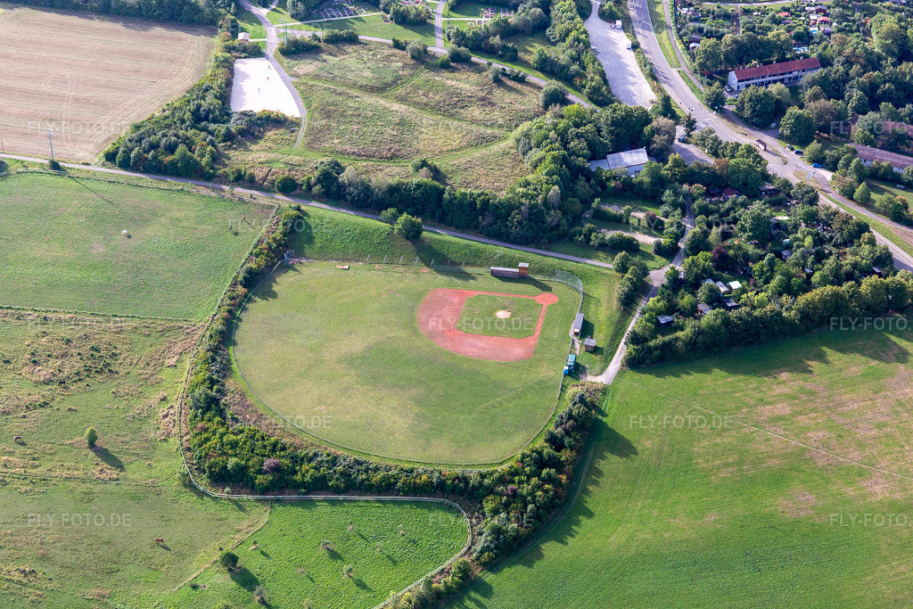 Luftbild: Baseball in Reutlingen im Bundesland Baden-Württemberg in Deutschland. Foto: IMG_008624.jpg vom 27.08.2020 durch Werner Riehm/FLY-FOTO.de