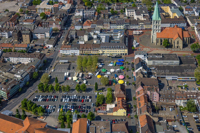 Hamm240506146 | Luftbild, Marktplatz auf dem Santa Monica Platz, Hamm, Ruhrgebiet, Nordrhein-Westfalen, Deutschland