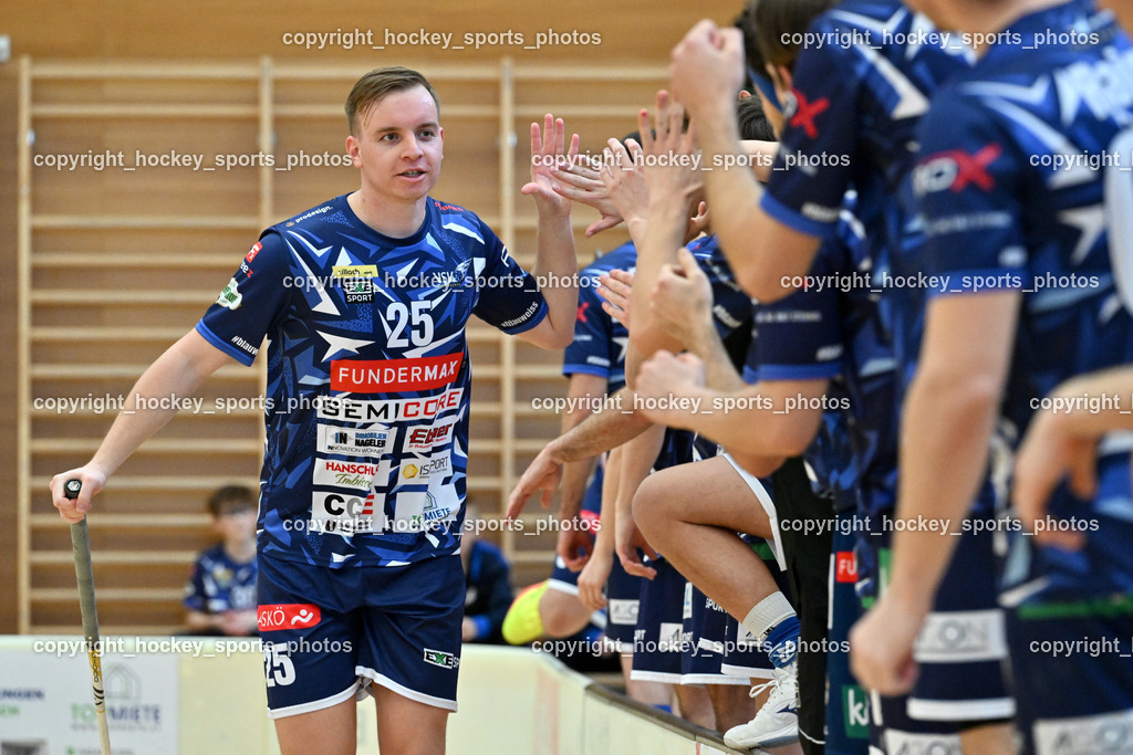 FBK Loka vs. VSV Unihockey | #25 Jan Blazic VSV Unihockey, FBK Loka vs. VSV Unihockey, FBK Loka vs. VSV Unihockey am 23.03.2025 in Villach (Ballspielhalle St. Martin), Austria, (Photo by Bernd Stefan)