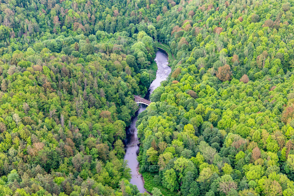 Luftbild: Bahnbrücke von Polen nach Deutschland über die Lausitzer Neiße im Ortsteil Rosenthal in Zittau im Bundesland Sachsen in Deutschland. Foto: IMG_141700.jpg vom 23.05.2024 durch Werner Riehm/FLY-FOTO.de