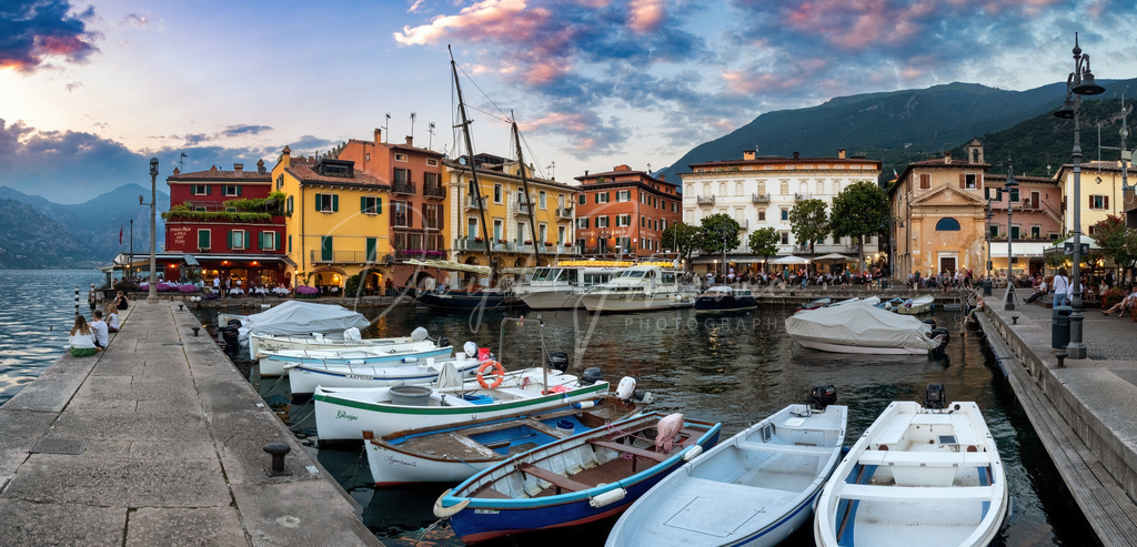 Malcesine | Hafen von Malcesine am Abend