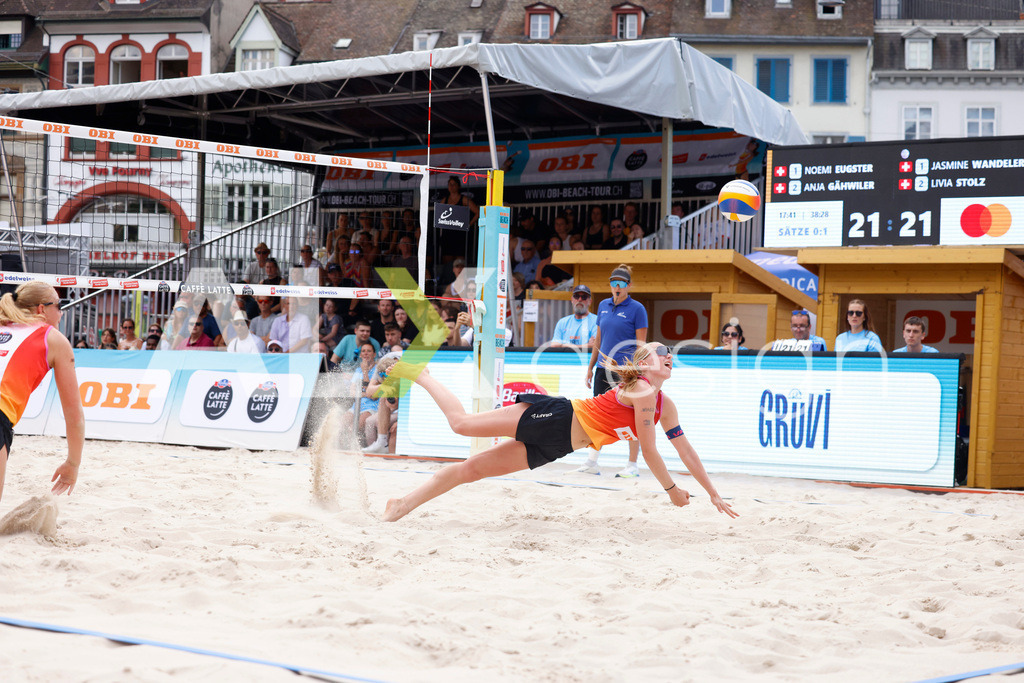 Obi BeachTour 2026 - Basel | BASEL, SWITZERLAND - JULY 18: NOEMI EUGSTER (SUI) during the Obi BeachTour 2026 match between EUGSTER / GÄHWILER (SUI) and WANDELER / STOLZ (SUI) at Barfüsserplatz on July 18, 2026 in Basel, Switzerland. - Realisiert mit Pictrs.com