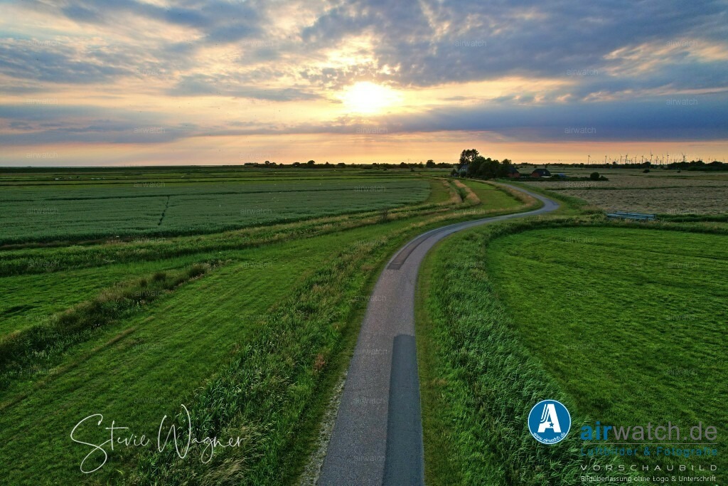 Luftbilder Hattstedtermarsch | Luftbilder, Nordsee, Nordfriesland, Hattstedtermarsch, Sterdebüll, Deichweg, Speckiweg, Seedeichgraben