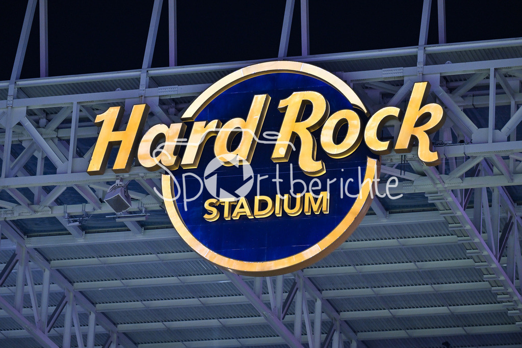 FC Bayern München - Boca Juniors | Das Logo des Hard Rock Stadium in Miami - Florida / Symbolbild / FIFA Club World Cup: FC Bayern Muenchen - Boca Juniors, Hard Rock Stadium am 20.06.2025 / NOT FOR SALE IN USA