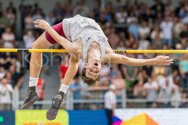 Deutsche Leichtathletik-Meisterschaften; Bochum-Wattenscheid, 25.07.2026 | Falk Wendrich (LAZ Soest), Hochsprung; Deutsche Leichtathletik-Meisterschaften am 25.07.2026 im Lorheide-Stadion, Bochum-Wattenscheid (Nordrhein-Westfalen).