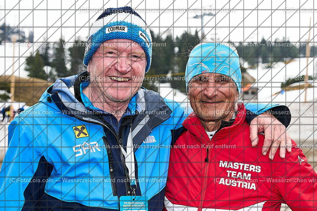 ALP1548_FMC-GS_Siegerehrung_Fahrnberger-Deutscher | (C)FotoLois.com, Alois Spandl, FIS Masters Cup Ski Alpin 2023 Hochkar, GiantSlalom-Kategorie A-B-C, Fr 24. März 2023.