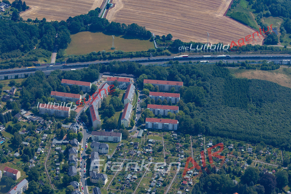 aktuelles Luftbild von Siegmar Chemnitz - Luftaufnahme wurde 2018 von https://frankenair.de mittels Flugzeug (keine Drohne) erstellt.