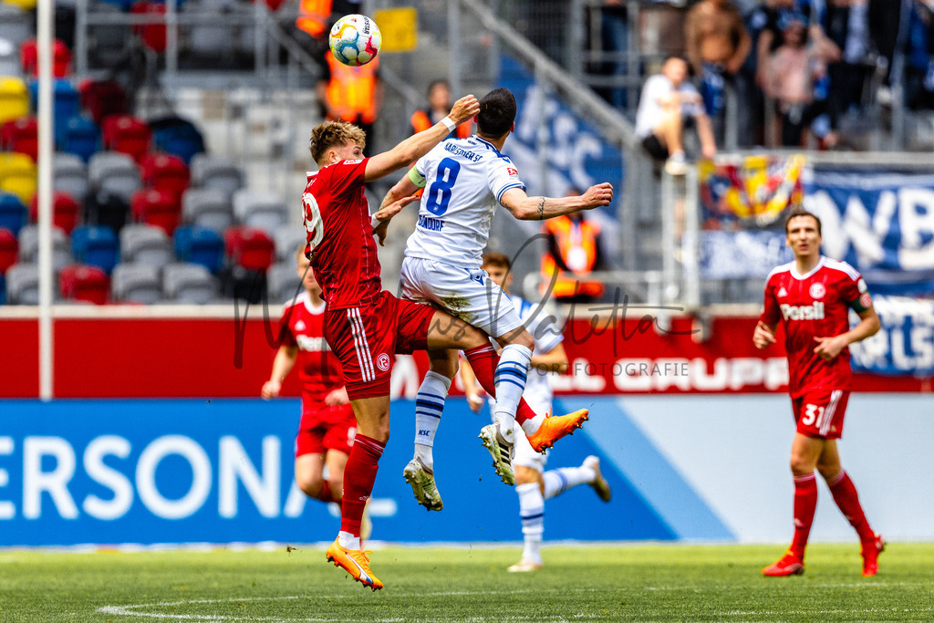 Fortuna Düsseldorf vs. Karlsruher SC | Düsseldorf, 30.04.2023: 2. Bundesliga, 30. Spieltag, Fortuna Düsseldorf gegen Karlsruher SC in der Merkur Arena in Düsseldorf. Foto: sportfotografie.ms | Markus Paletta - Realisiert mit Pictrs.com
