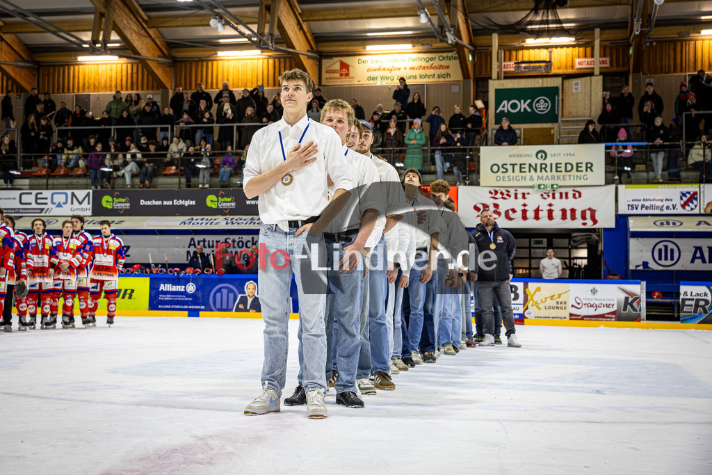 Peißenberg MINERS U20 Meisterfeier | Eishockey Bayernliga U20 Siegerehrung 2026, Peißenberg MINERS U20 Meisterfeier, 20260314,,2026-03-14 in Peißenberg (flatbuy Arena Peißenberg), Copyright: WolfgangxLindner www.foto-lindner.de
