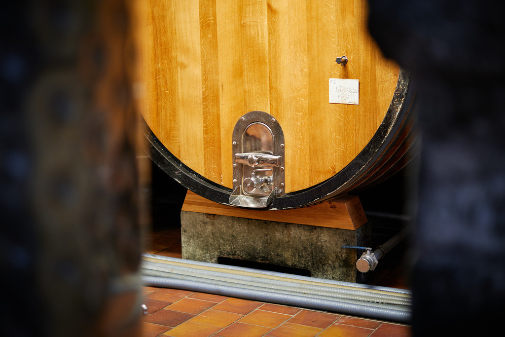 Stift Klosterneuburg | Niederösterreich, Austria - August 31, 2021; Stift Klosterneuburg; Holzfass im Weinkeller. - Realisiert mit Pictrs.com