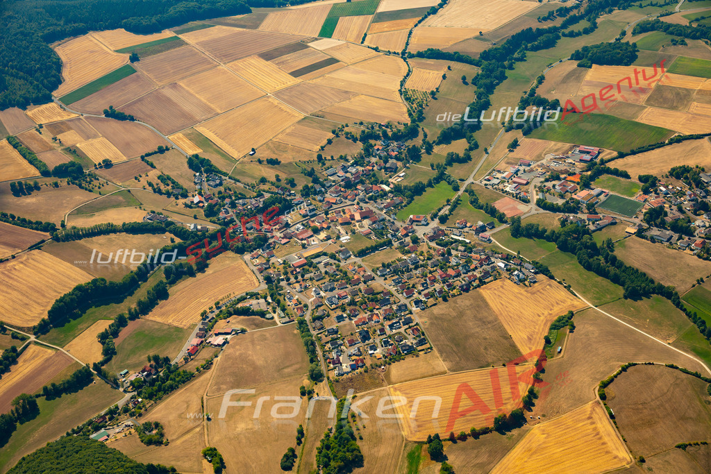 Die Luftaufnahme Morles - Nüsttal wurde 2022 vom Flugzeug aus (keine Drohne) erstellt. Hohe Auflösung -für große Poster und Wandbilder geeignet - Garantiert!