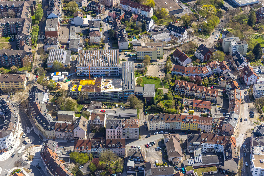 Witten220401163 | Luftbild, Albert-Martmöller-Gymnasium Baustelle mit Neubau, Witten, Ruhrgebiet, Nordrhein-Westfalen, Deutschland