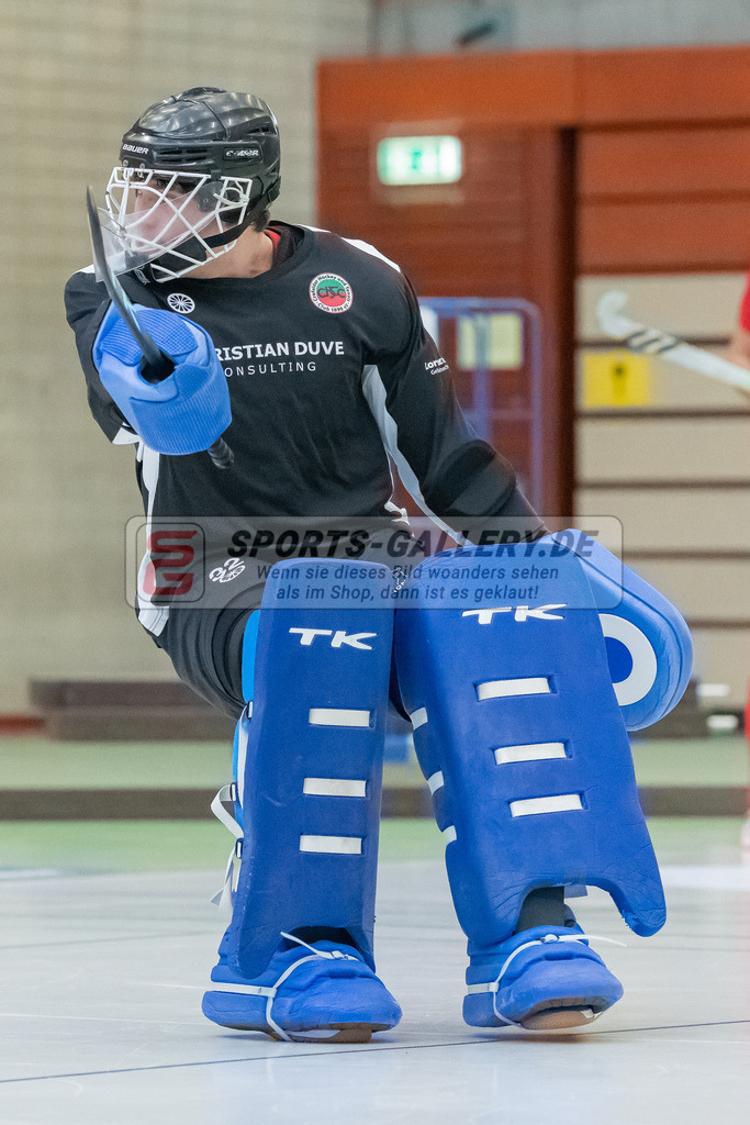 HK_20230108_102360 | 1. Bundesliga ( Halle ) Herren Crefelder HTC - Uhlenhorst Mülheim am 8.1.2023 Crefelder HTC  ( CHTC ), Krefeld , Lasse Kille Torwart ( Crefelder HTC #32 )