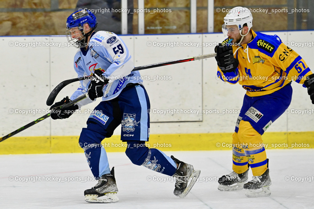EHC Althofen vs. ESC Steindorf 27.2.2023 | #69 Kreuzer Philipp, #67 Schettina Kevin
