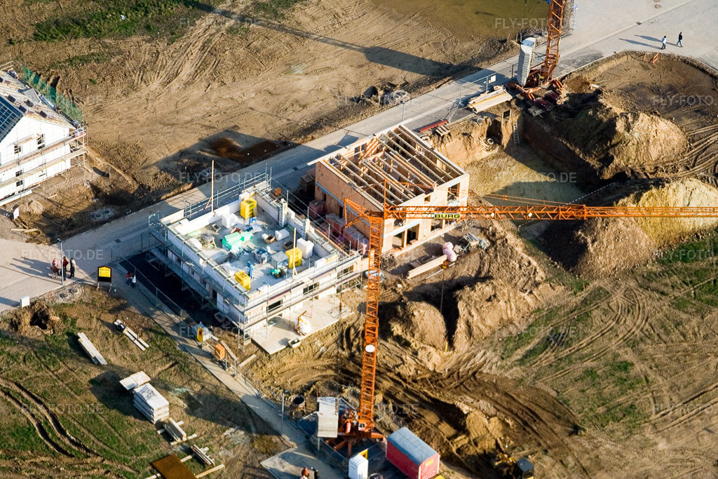 Luftbild: Neubaugebiet Am Höhenweg in Kandel im Bundesland Rheinland-Pfalz in Deutschland. Foto: IMG_5389.jpg vom 18.02.2007 durch Werner Riehm/FLY-FOTO.de