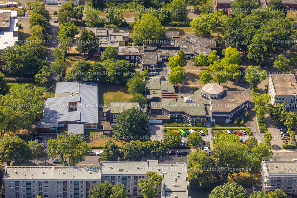 Dortmund220704088 | Luftbild, Gemeindezentrum Scharnhorst-Schalom - Evang. Friedenskirchengemeinde Scharnhorst-Ost, kath. Familienzentrum St. Franziskus, , Dortmund, Ruhrgebiet, Nordrhein-Westfalen, Deutschland