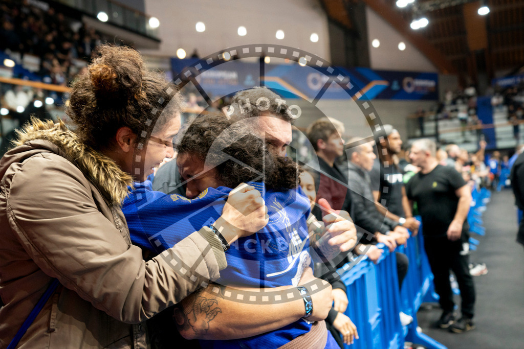 20240124PBB03399 | Fighters compete during the second day of the IBJJF European Championship in Paris, France, on January 24, 2024.