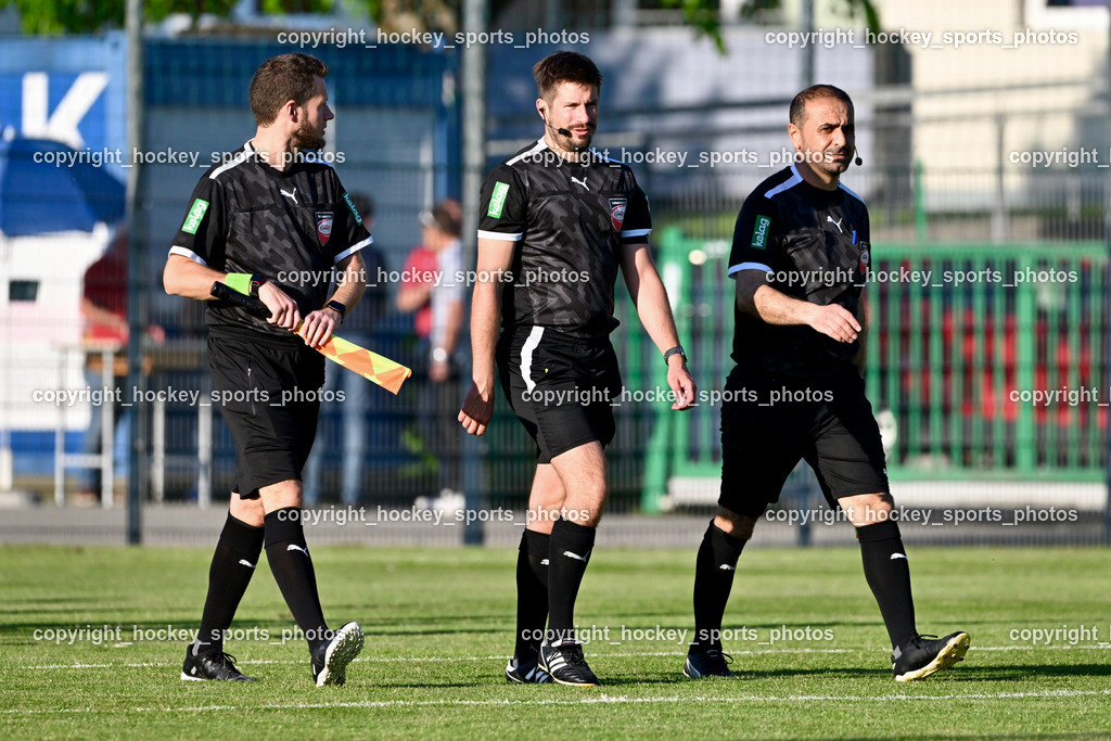 SAK vs. SC ST. Veit | Christoph Hopfgartner Referee, Jürgen Hartenberger Referee, Raouf Alhassan Referee, SAK vs. SC ST. Veit, SAK vs. SC ST. Veit am 30.04.2025 in Klagenfurt (Sportpark Welzenegg), Austria, (Photo by Bernd Stefan)