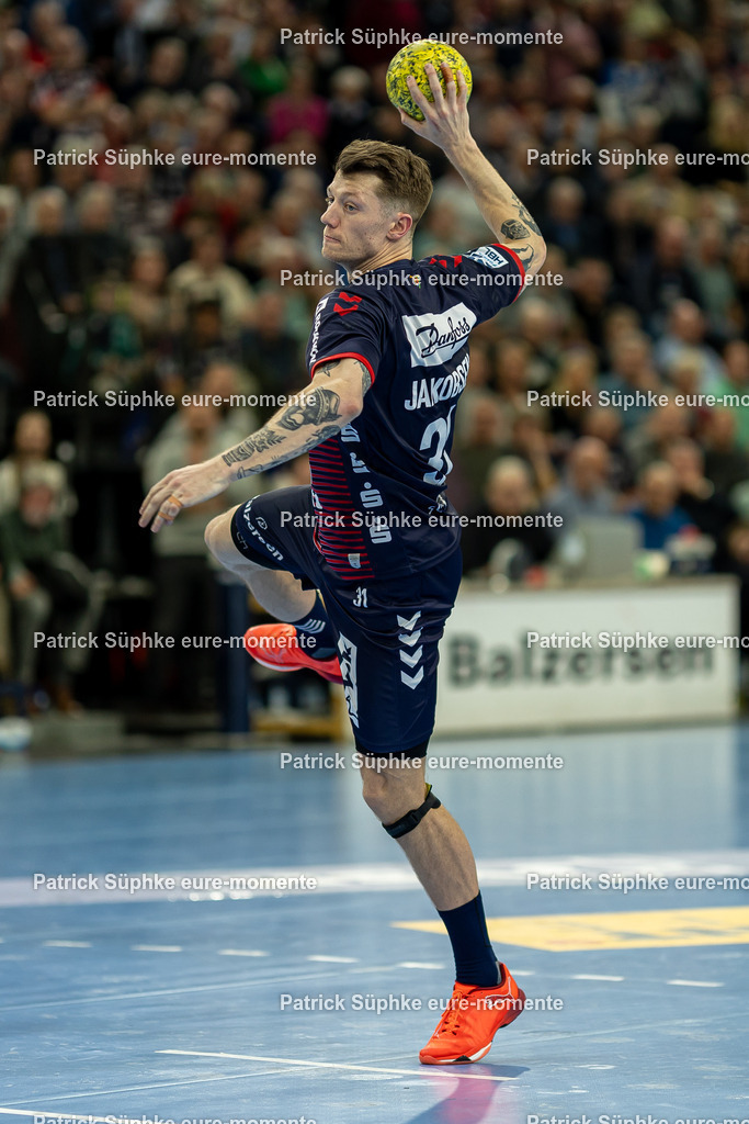 Handball I Herren I Daikin HBL I Saison 2024-2025 I 23. Spieltag I SG Flensburg-Handewitt - THW Kiel | Handball: Bundesliga, SG Flensburg-Handewitt - THW Kiel, 23. Spieltag, GP JOULE ArenaEmil Manfeldt Jakobsen (31, SG Flensburg Handewitt) Siebenmeter/7-Meter