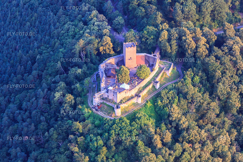 Burg Landeck https://www.landeck-burg.de/ | Luftbild: Burg Landeck https://www.landeck-burg.de/ in Klingenmünster im Bundesland Rheinland-Pfalz in Deutschland. Foto: IMG_091838.jpg vom 16.07.2016 durch Werner Riehm/FLY-FOTO.de - Realisiert mit Pictrs.com