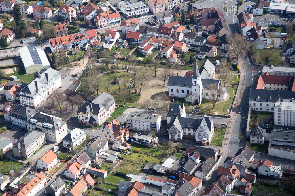 Luftbild: Gnadenkapelle Dieburg in Dieburg im Bundesland Hessen in Deutschland. Foto: IMG_077314.jpg vom 12.04.2015 durch Werner Riehm/FLY-FOTO.de