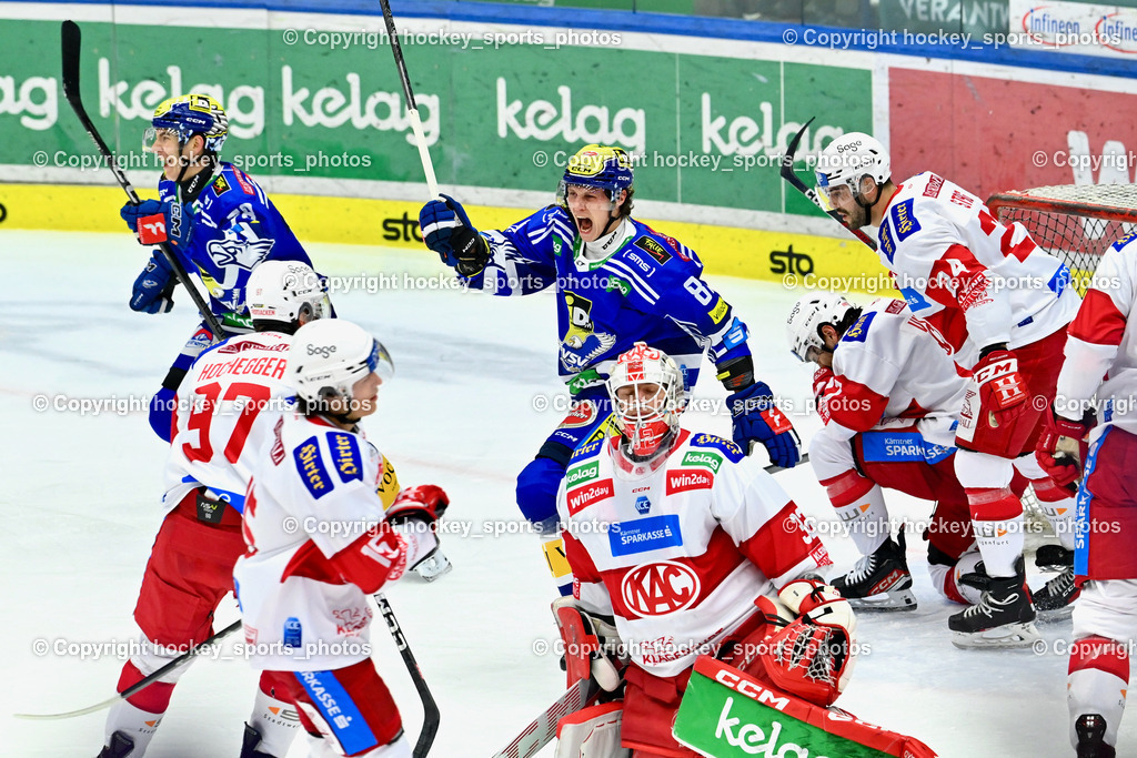 EC IDM Wärmepumpen VSV vs. EC KAC 10.12.202 | Jubel EC VSV Mannschaft, #32 Dahm Sebastian, #24 Strong Steven, #81 Richter Marco, #78 Maxa Felix