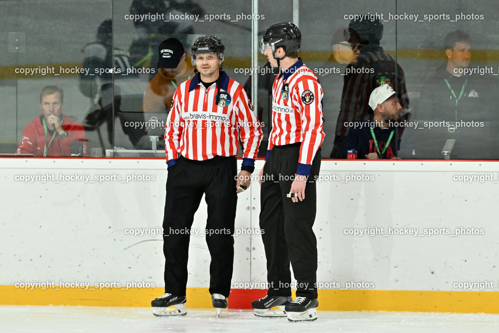Kuss & Kuss Kings vs. Golden Bulls | Milan Zrnic Referee, , Wolfgang Puff Referee, Kuss &amp; Kuss Kings vs. Golden Bulls, Kuss &amp; Kuss Kings vs. Golden Bulls am 30.05.2025 in Ferlach (HTC Eishalle Ferlach), Austria, (Photo by Bernd Stefan)