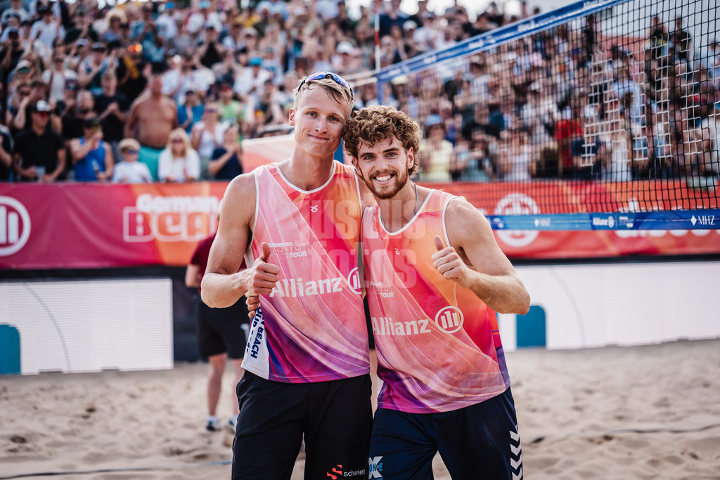 Beachvolleyball | Männer | Allianz German Beach Tour 2025 | Tourstop Berlin | 17.08.2025 | v.l. Cedrik Moede und Luis Henrichs