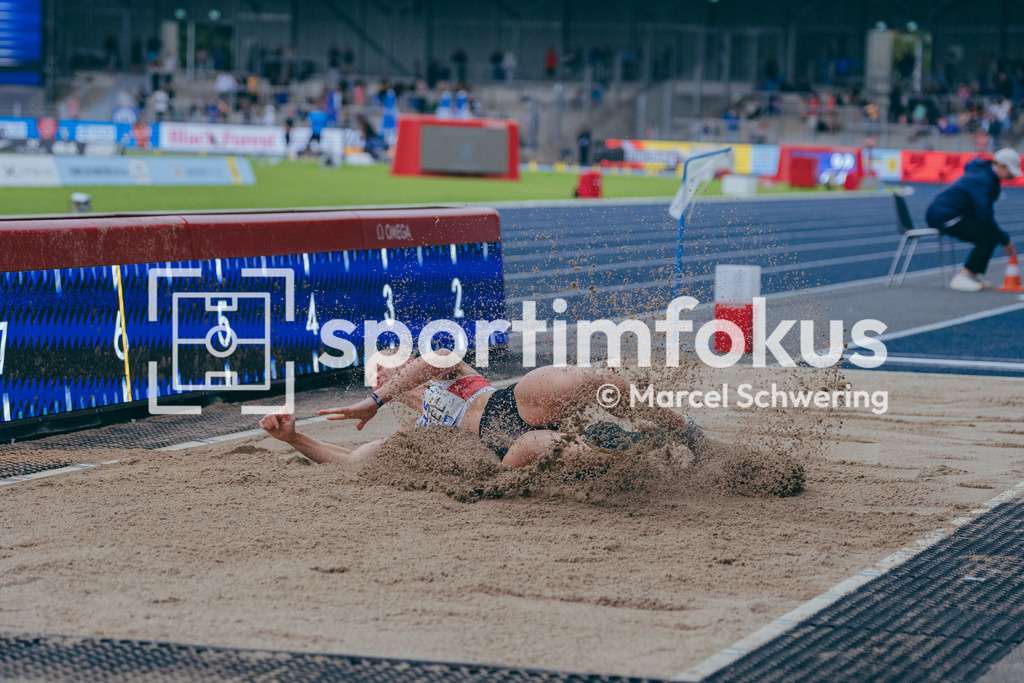 Deutsche Meisterschaften der Frauen und Männer 2026 | Tabea Eitel, VfB Stuttgart 1893, Weitsprung, Deutsche Meisterschaften der Frauen und Männer 2026, Lohrheidestadion Bochum-Wattenscheid, 26.07.2026. Foto: Marcel Schwering / sportimfokus - Realisiert mit Pictrs.com