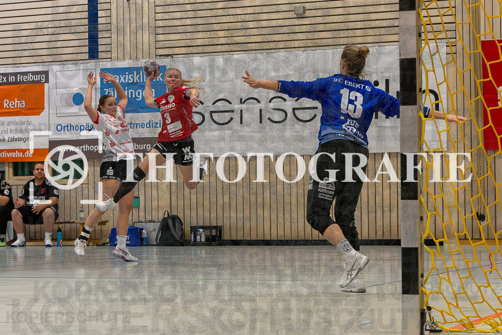 DEU, HSG Freiburg - TG Nuertingen, Handball, 2. Handball-Bundesliga, Saison 2023/2024, 04. Spieltag, Saison 2023/2024, 07.10.2023 | Hannah Person (HSG Freiburg, #03) beim Wurf auf das Tor von Christine Foth (TG Nuertingen, #13)

DEU, HSG Freiburg - TG Nuertingen, Handball, 2. Handball-Bundesliga, Saison 2023/2024, 04. Spieltag, Saison 2023/2024, 07.10.2023

Foto: Eibner-Pressefoto/Thomas Hess