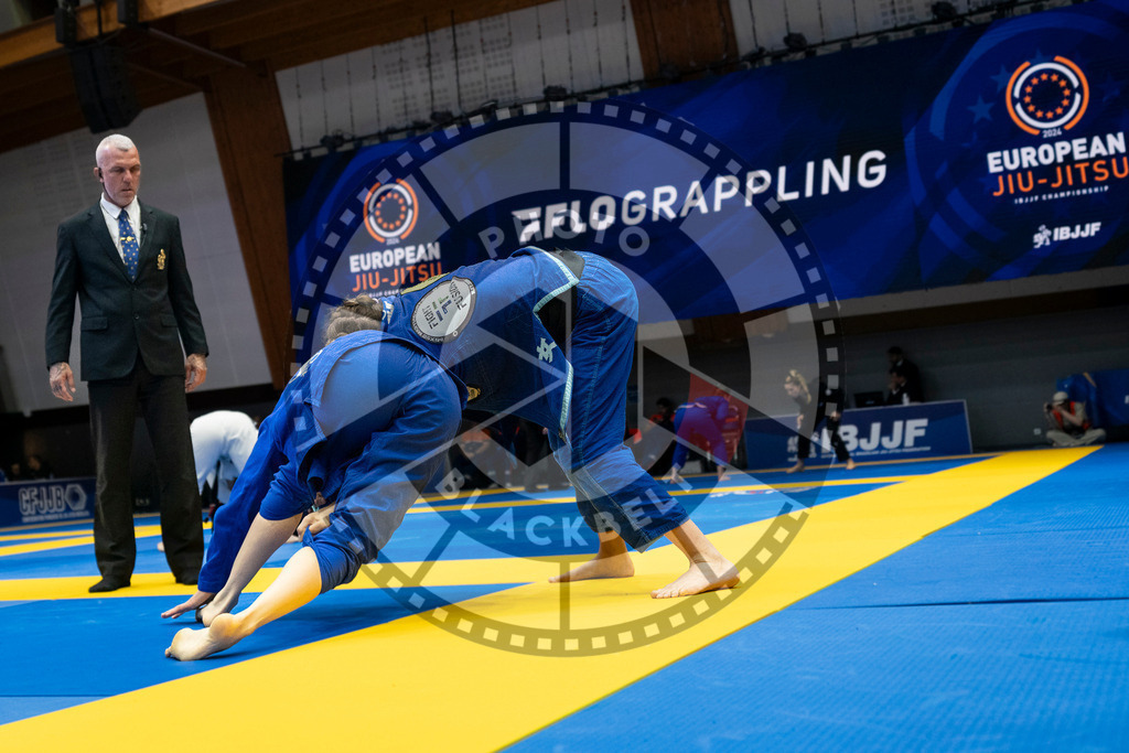 20240123PBB03484 | Fighters compete during the second day of the IBJJF European Championship in Paris, France, on January 23, 2024.
