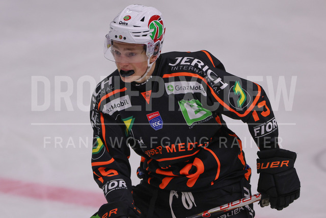 ICE Hockey League: Moser Medical Graz 99ers vs HC TIWAG Innsbruck – Die Haie | Graz, Austria,31.Jan.26 - ICE HOCKEY - ICE Hockey League, Graz 99ers vs HC Innsbruck. The image shows Lennart Braun (99ers).