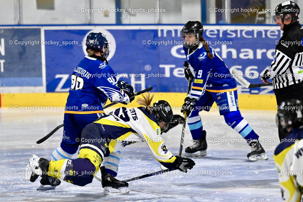 LADY HAWKS vs. WILDCATS PATERNION | #98 Walluschnig Nadine Ramona LADY HAWKS, #23 Stuppnig Iris WILDCATS PATERNION, #9 Pesendorfer Zoe LADY HAWKS, LADY HAWKS vs. WILDCATS PATERNION, LADY HAWKS vs. WILDCATS PATERNION am 12.03.2025 in Steindorf (Ossiachersee Halle), Austria, (Photo by Bernd Stefan)