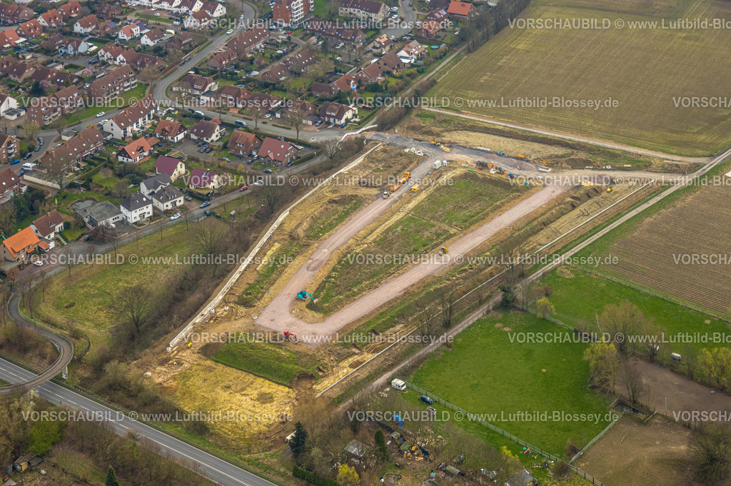 Werl240308158 | Luftbild, Baugebiet Werl-Süd II am Musikerviertel mit Beethovenstraße, Feld zwischen Auf dem Hönningen und Wickeder Straße, Werl, Nordrhein-Westfalen, Deutschland