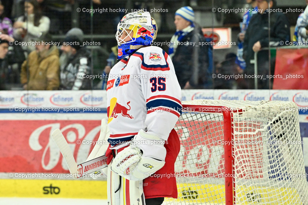 EC IDM WÄRMEPUMPEN VSV vs. EC Red Bull Salzburg | #35 TOLVANEN ATTE EC Redbull Salzburg, EC IDM WÄRMEPUMPEN VSV vs. EC Red Bull Salzburg, EC IDM WÄRMEPUMPEN VSV vs. EC Red Bull Salzburg am 17.01.2025 in Villach (Stadthalle Villach), Austria, (Photo by Bernd Stefan)