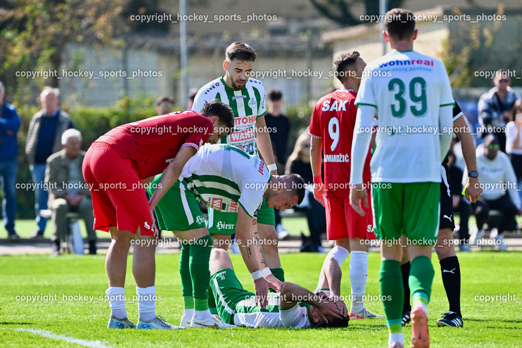 SV Donau Klagenfurt vs. SAK | #11 Luka Jerin SAK, #24 Zoran Vukovic SV Donau,  #9 Sinan Samardzic SAK, #70 Melvin Osmic SV Donau,  #39 Marko Latincic SV Donau,  #19 Sufjan Sulemani SV Donau,  SV Donau Klagenfurt vs. SAK, SV Donau Klagenfurt vs. SAK am 11.04.2026 in Klagenfurt (Sportplat Donau ), Austria, (Photo by Bernd Stefan)