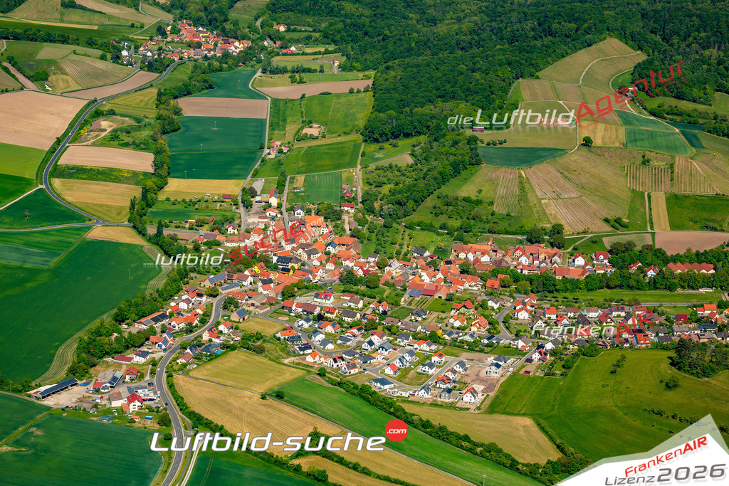 Michelau Michelau im Steigerwald Bild- Das Luftbild wurde 2025 vom UL-Flugzeug heraus erstellt ( keine Drohne ) - Hochauflösende Luftaufnahme -Nicht vergleichbar mit Google Maps oder Satelittenbilder- Die Geschenkidee !Mit Lizenz und Bildrechte bestellbar