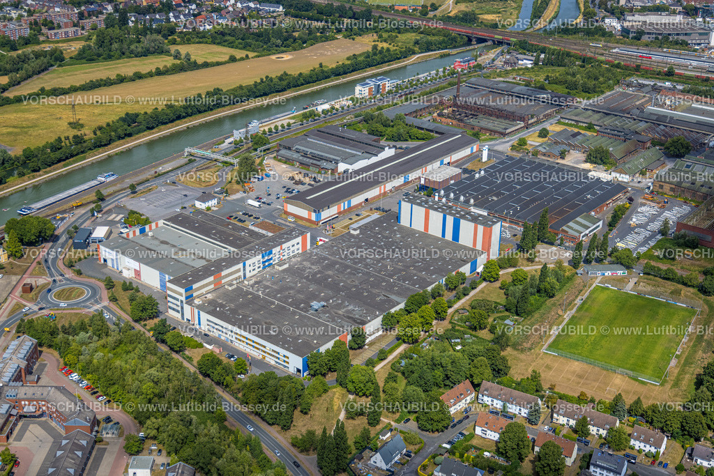 Hamm220707096 | Luftbild, Voestalpine Böhler Firmengelände, Altes Union Gelände der Thyssen Draht AG, Hafenstraße, Datteln-Hamm-Kanal, Mitte, Hamm, Ruhrgebiet, Nordrhein-Westfalen, Deutschland