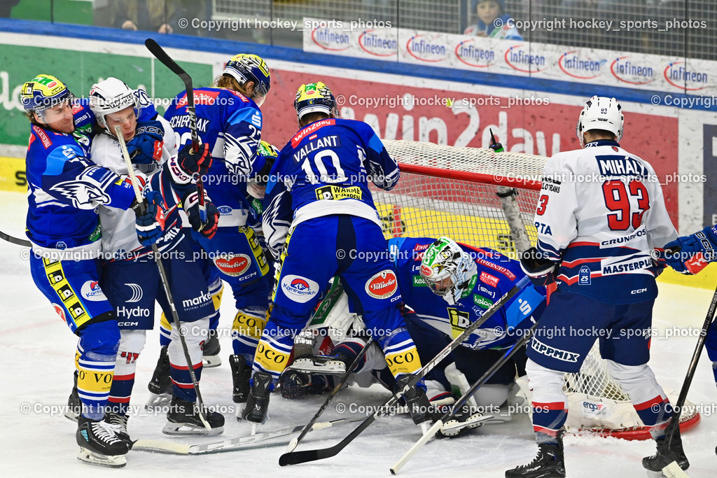 EC IDM Wärmepumpen VSV vs. Hydro Fehervar AV19  | #93 Mihaly Akos HYDRO FEHERVAR, #10 VALLANT Thomas EC VSV, ##1 LAMOUREUX Jean Philippe EC VSV, #22 SCHERBAK Nikita EC VSV, #47 Ambrus Csongor HYDRO FEHERVAR, #77 LINDNER Philipp EC VSV, EC IDM Wärmepumpen VSV vs. Hydro Fehervar AV19 , EC IDM Wärmepumpen VSV vs. Hydro Fehervar AV19  am 01.01.2025 in Villach (Stadthalle Villach), Austria, (Photo by Bernd Stefan)
