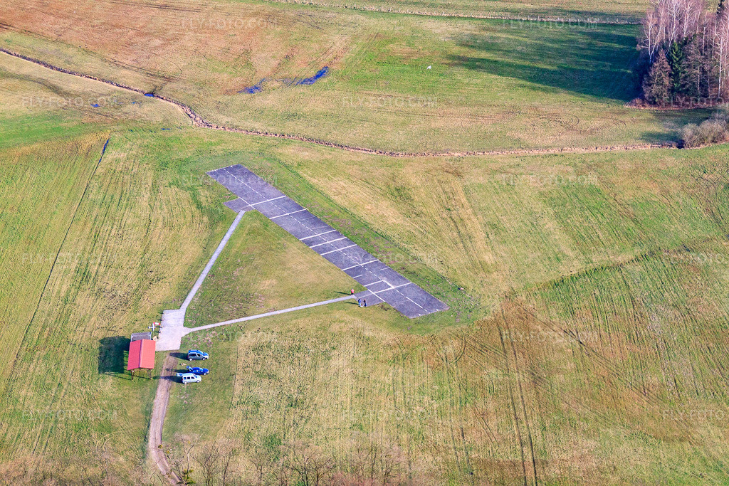 Aerial view: Saint Exupery model airfield in Mertzwiller in the state Bas-Rhin, France.Photo: IMG_38690.jpg taken on 03/20/2011 by Werner Riehm/FLY-FOTO.comResolution of the original: 4752 x 3168 pxMA-DB.COM
