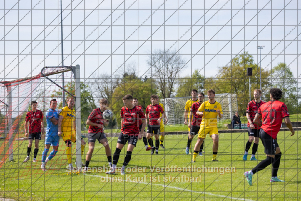20250427_151458_0197 | #,TSV Bad Boll (rot) vs. SV Waldhausen (gelb), Fussball, Landesliga 2 - wfv, 24. Spieltag, Saison 2024/2025, Rasenplatz, Erlengarten 37, 73087 Bad Boll, 27.04.2025 - 15:00 Uhr,Foto: PhotoPeet-Sportfotografie/Peter Harich