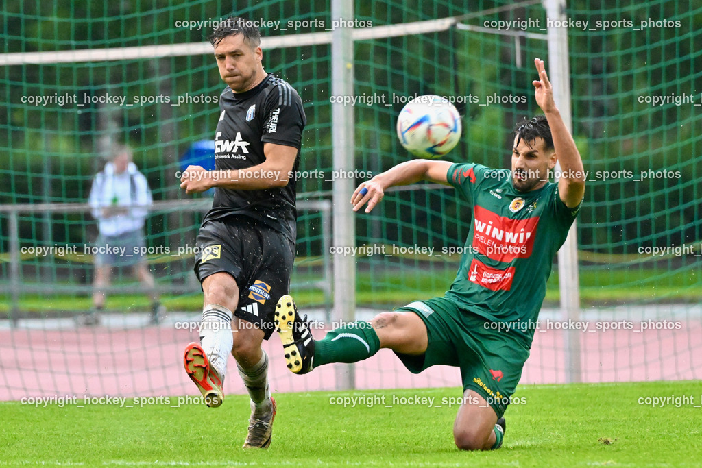 SV Rapid Lienz vs. URC Thal Assling | #2 Patrick Eder Rapid Lienz, #8 Patrick Hainzer Thal Assling, SV Rapid Lienz vs. URC Thal Assling, SV Rapid Lienz vs. URC Thal Assling am 08.06.2024 in Lienz (Dolomiten Satadion), Austria, (Photo by Bernd Stefan)