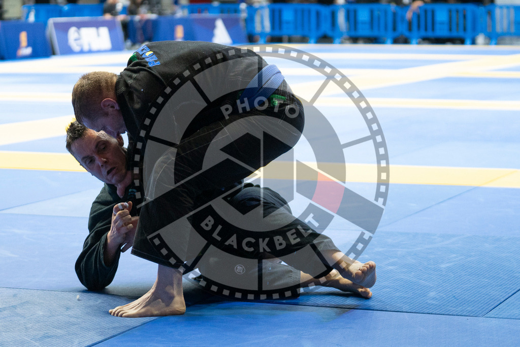 20240122PBB5820 | Fighters compete during the second day of the IBJJF European Championship in Paris, France, on January 22, 2024.