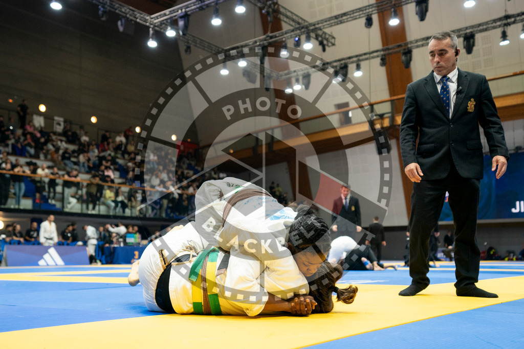 20240124PBB02559 | Fighters compete during the second day of the IBJJF European Championship in Paris, France, on January 24, 2024.