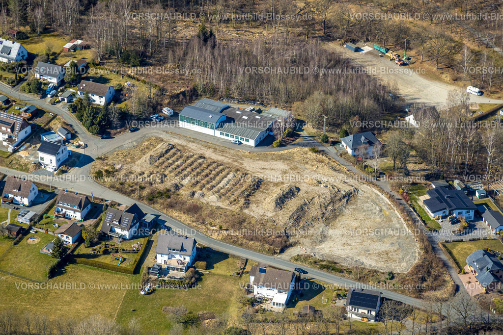 Wenden250307620Bruen | Luftbild, Baustelle in Brün, Wenden, Sauerland, Nordrhein-Westfalen, Deutschland