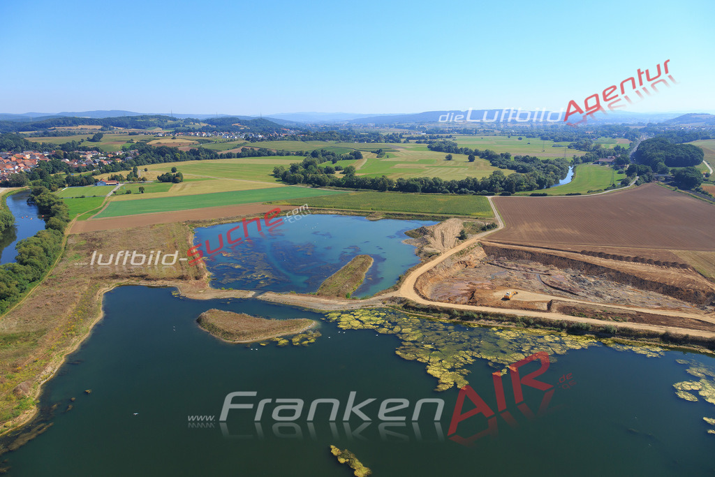 Luftbild von Trieb-baggersee Lichtenfels - Luftaufnahme wurde 2016 von https://frankenair.de mittels Flugzeug (keine Drohne) erstellt - die Geschenkidee