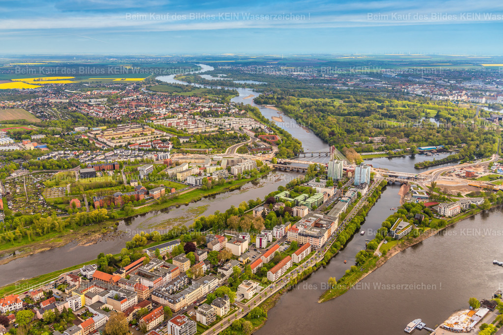Magdeburg Werder und Elbe-3761 | Stadtteil Insel Werder zwischen Elbe und Alte Elbe - Realisiert mit Pictrs.com